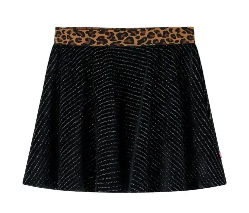 Bērnu Svārki, Leoparda Apdrukas Jostasvieta, Melni, 104