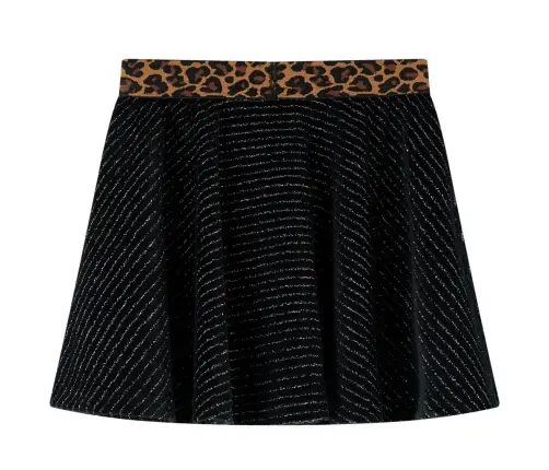 Bērnu Svārki, Leoparda Apdrukas Jostasvieta, Melni, 104