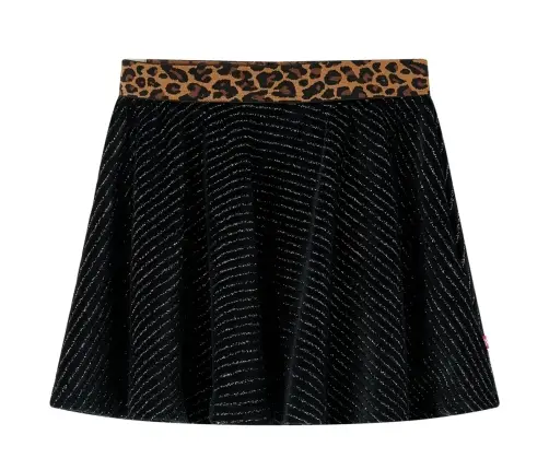 Bērnu Svārki, Leoparda Apdrukas Jostasvieta, Melni, 116