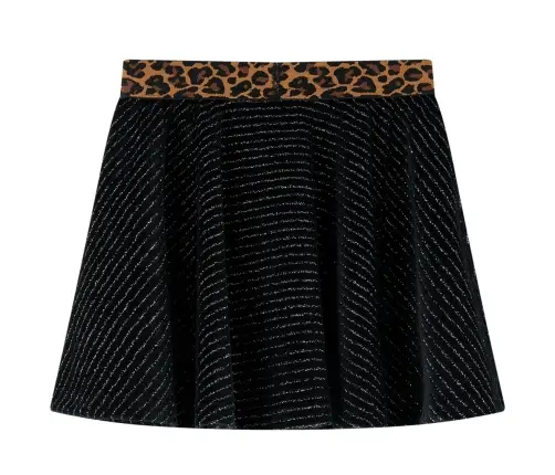 Bērnu Svārki, Leoparda Apdrukas Jostasvieta, Melni, 116