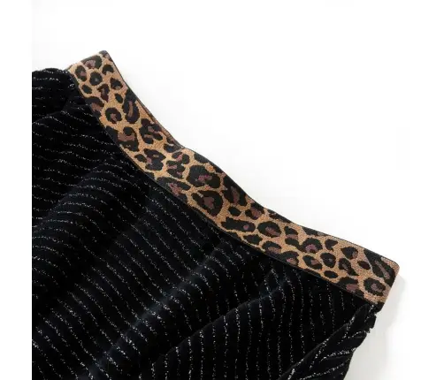 Bērnu Svārki, Leoparda Apdrukas Jostasvieta, Melni, 128