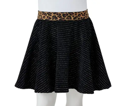 Bērnu Svārki, Leoparda Apdrukas Jostasvieta, Melni, 128