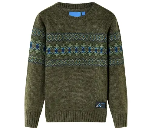 Bērnu Džemperis, Adīts, Haki, 116