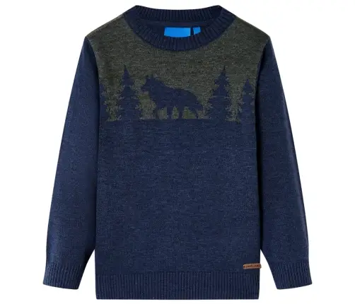 Bērnu Džemperis, Adīts, Tumši Zils, 128