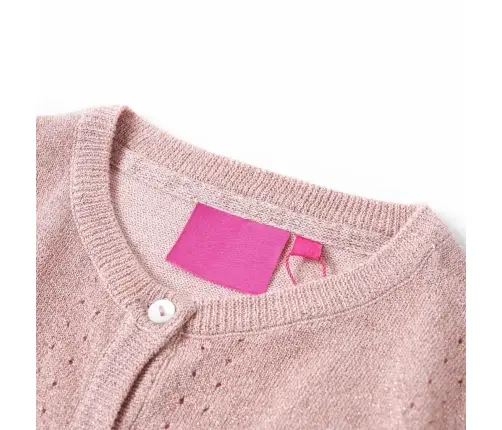 Vaikiškas Kardiganas, Šviesiai Rožinės Spalvos, Megztas, 116 Dydžio