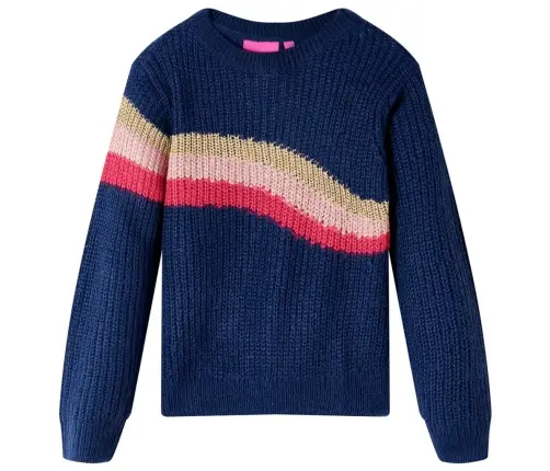 Bērnu Džemperis, Adīts, Tumši Zils, 140