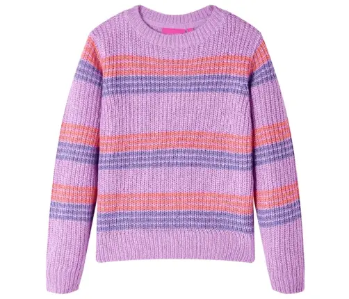 Vaikiškas Megztinis, Alyvinis/Rožinis, Megztas, Dryžuotas, 104 Dydžio