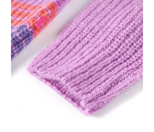 Bērnu Džemperis, Svītrains, Adīts, Lillā Un Rozā, 116