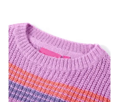 Vaikiškas Megztinis, Alyvinis/Rožinis, Megztas, Dryžuotas, 128 Dydžio