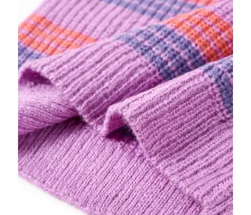 Bērnu Džemperis, Svītrains, Adīts, Lillā Un Rozā, 140