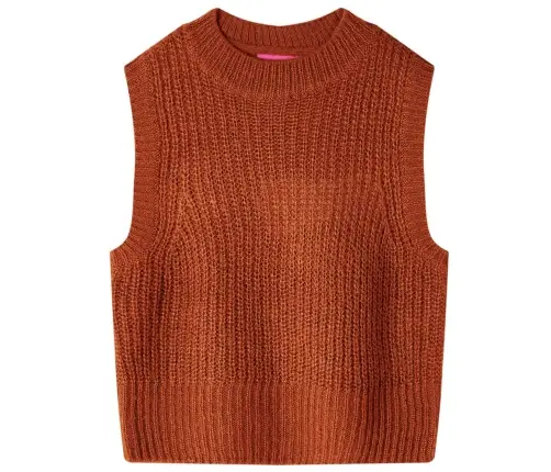 Bērnu Veste, Adīta, Sarkanbrūna, 92