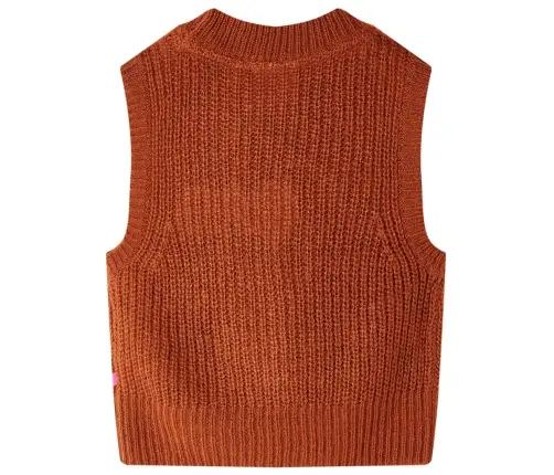 Bērnu Veste, Adīta, Sarkanbrūna, 92