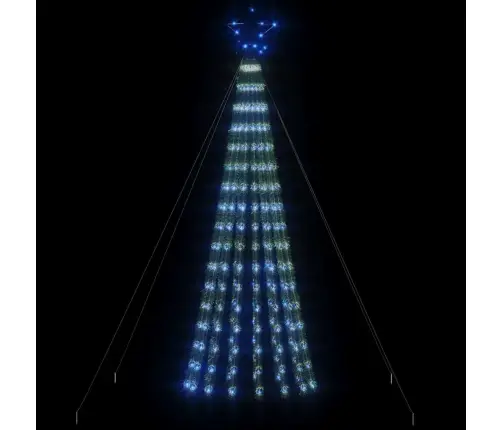 Led Ziemassvētku Eglīte 275 Led Zila 180 Cm Vidaxl