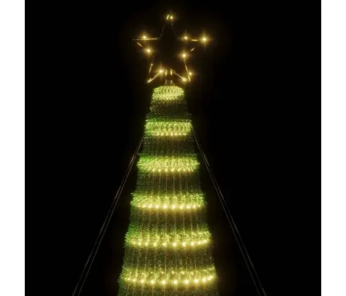 Led Kalėdų Eglutė 688 Leds Šilta Balta 300 Cm
