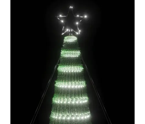 Led Ziemassvētku Eglīte 688 Led Auksti Balts 300 Cm Vidaxl