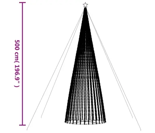 Led Ziemassvētku Eglīte 1544 Led Krāsains 500 Cm Vidaxl Led Ziemassvētku Eglīte 1544 Led Krāsains 500 Cm Vidaxl