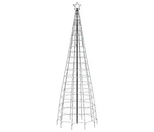 Led Jõulupuu Naeltega, 570 Ledi, Külm Valge, 300 Cm