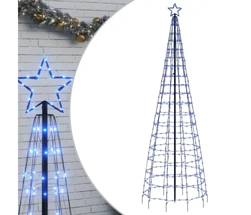 Led Kalėdų Eglutė Su Smaigaliais 570 Led Mėlyna 300 Cm