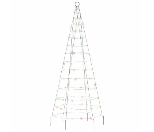 Led Kalėdų Eglutė Ant Vėliavos Stiebo 200 Led Spalvingi 180 Cm Led Kalėdų Eglutė Ant Vėliavos Stiebo 200 Led Spalvingi 180 Cm