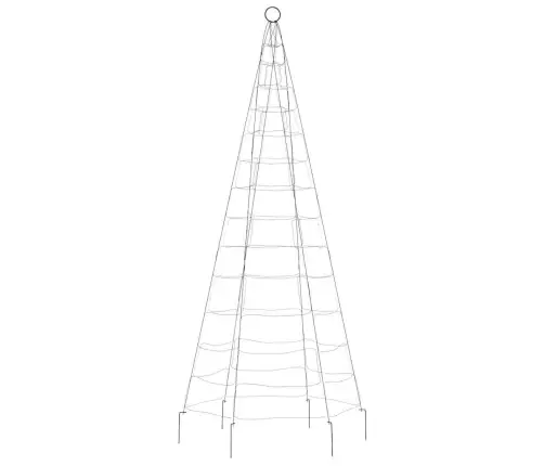 Led Ziemassvētku Eglīte Uz Karoga Masta 200 Led Zila 180 Cm Vidaxl