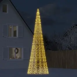 Led-Jõulupuu Lipuvardal 1534 Led-I Soe Valge 500 Cm
