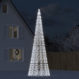 Led Jõulupuu Lipuvardal, Külm Valge, 1534 Ledi, 500 Cm