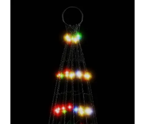Led Kalėdų Eglutė Ant Vėliavos Stiebo 1534 Led Spalvingi 500 Cm