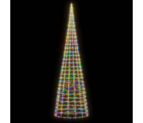 Led Ziemassvētku Eglīte Uz Karoga Masta 3000 Led Krāsains 800Cm Vidaxl