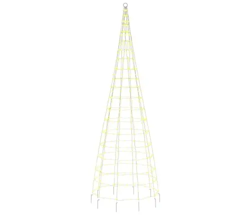 Led-Jõulupuu Lipumastil, 550 Led-I, Soe Valge, 300 Cm