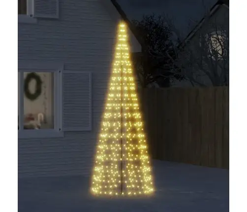 Led-Jõulupuu Lipumastil, 550 Led-I, Soe Valge, 300 Cm