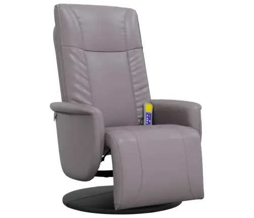 Masāžas Krēsls Ar Kāju Balstu, Atgāžams, Pelēka Mākslīgā Āda Vidaxl Masāžas Krēsls Ar Kāju Balstu, Atgāžams, Pelēka Mākslīgā Āda Vidaxl