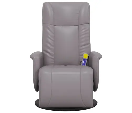 Masāžas Krēsls Ar Kāju Balstu, Atgāžams, Pelēka Mākslīgā Āda Vidaxl Masāžas Krēsls Ar Kāju Balstu, Atgāžams, Pelēka Mākslīgā Āda Vidaxl