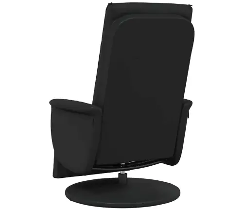 Masāžas Krēsls Ar Kāju Balstu, Atgāžams, Melna Mākslīgā Āda Vidaxl
