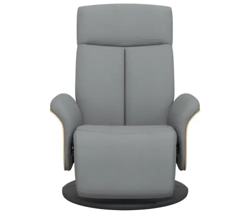 Krēsls Ar Kāju Balstu, Gaiši Pelēks Audums Vidaxl