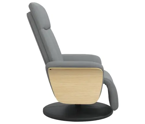 Krēsls Ar Kāju Balstu, Gaiši Pelēks Audums Vidaxl