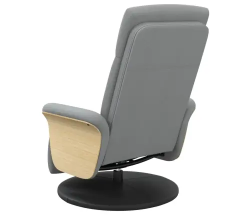 Krēsls Ar Kāju Balstu, Gaiši Pelēks Audums Vidaxl