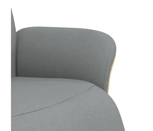 Krēsls Ar Kāju Balstu, Gaiši Pelēks Audums Vidaxl