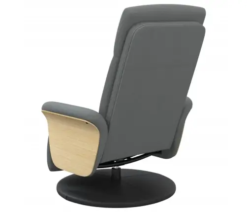 Atpūtas Krēsls Ar Kāju Balstu, Tumši Pelēks Audums Vidaxl