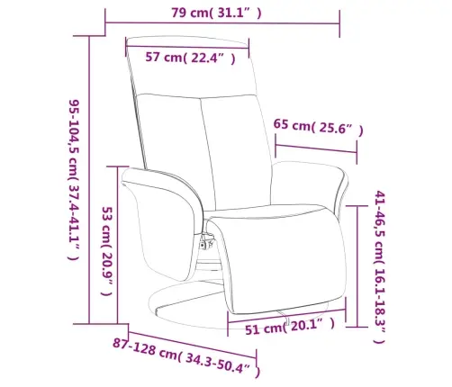 Atpūtas Krēsls Ar Kāju Balstu, Tumši Pelēks Audums Vidaxl