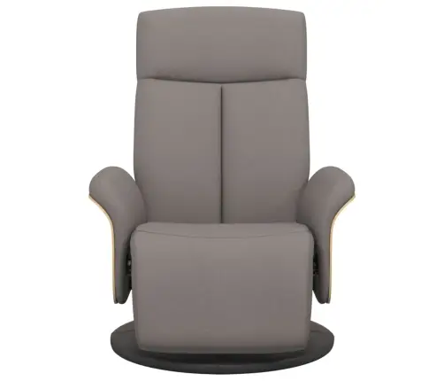 Krēsls Ar Kāju Balstu, Atgāžams, Pelēkbrūns Audums Vidaxl