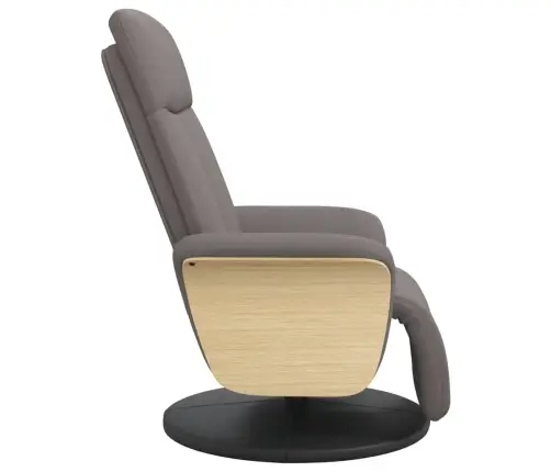 Krēsls Ar Kāju Balstu, Atgāžams, Pelēkbrūns Audums Vidaxl