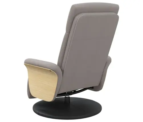 Krēsls Ar Kāju Balstu, Atgāžams, Pelēkbrūns Audums Vidaxl