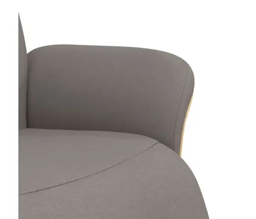 Krēsls Ar Kāju Balstu, Atgāžams, Pelēkbrūns Audums Vidaxl