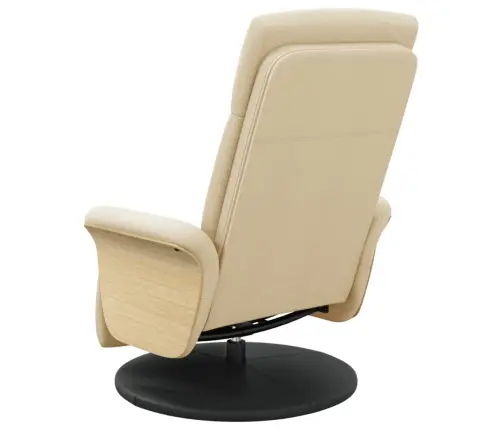 Atlošiama Kėdė Su Pakoja, Kreminės Spalvos, Audinys Atlošiama Kėdė Su Pakoja, Kreminės Spalvos, Audinys