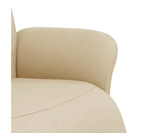 Atlošiama Kėdė Su Pakoja, Kreminės Spalvos, Audinys Atlošiama Kėdė Su Pakoja, Kreminės Spalvos, Audinys