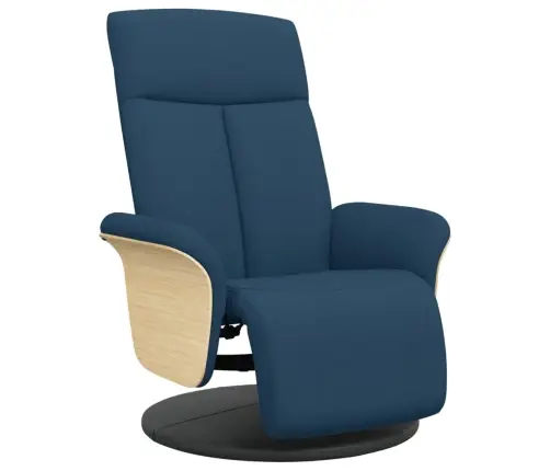 Atlošiama Kėdė Su Pakoja, Mėlynos Spalvos, Audinys