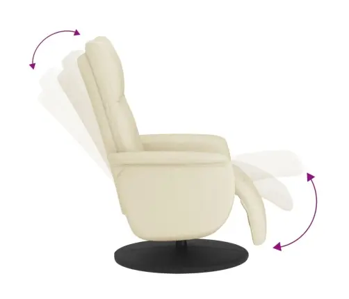 Tugitool Jalatoega, Kreemjas, Kunstnahk Tugitool Jalatoega, Kreemjas, Kunstnahk