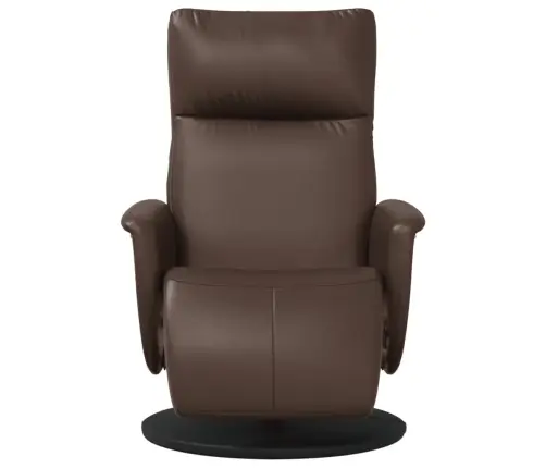 Atlošiama Kėdė Su Pakoja, Rudos Spalvos, Dirbtinė Oda