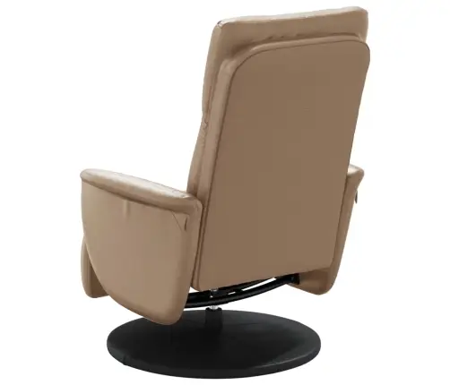 Atpūtas Krēsls Ar Kāju Balstu, Kapučīno Krāsas Mākslīgā Āda Vidaxl