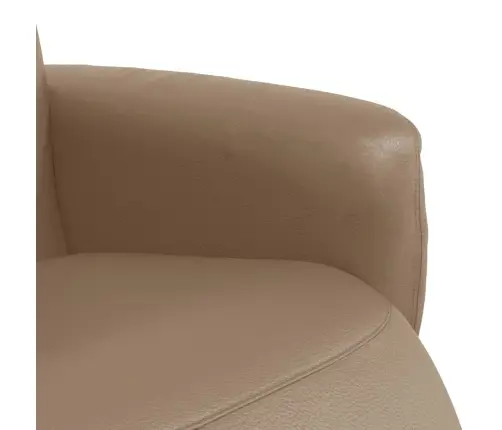 Atpūtas Krēsls Ar Kāju Balstu, Kapučīno Krāsas Mākslīgā Āda Vidaxl